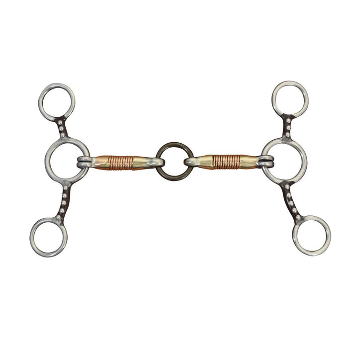 Coronet Jr Cow Horse Wire Wrapped Jointed Mouth Bit and Life Saver Ring