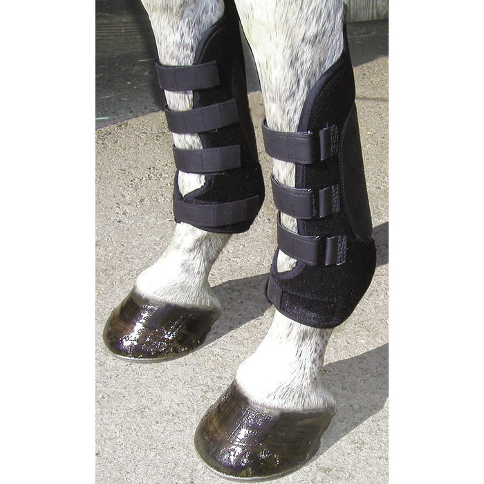 Open Front Support Boots - Horse/Black
