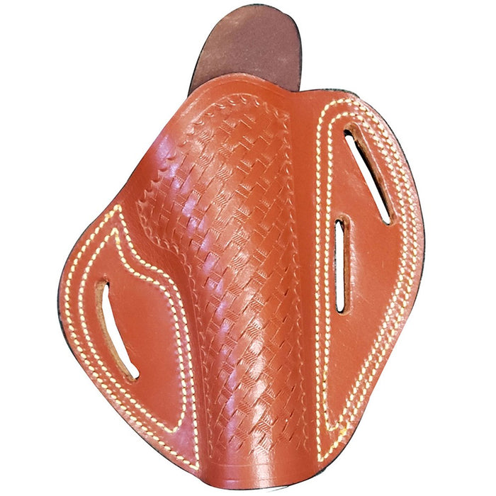 Stamped Leather Pancake Style Holster - Brown