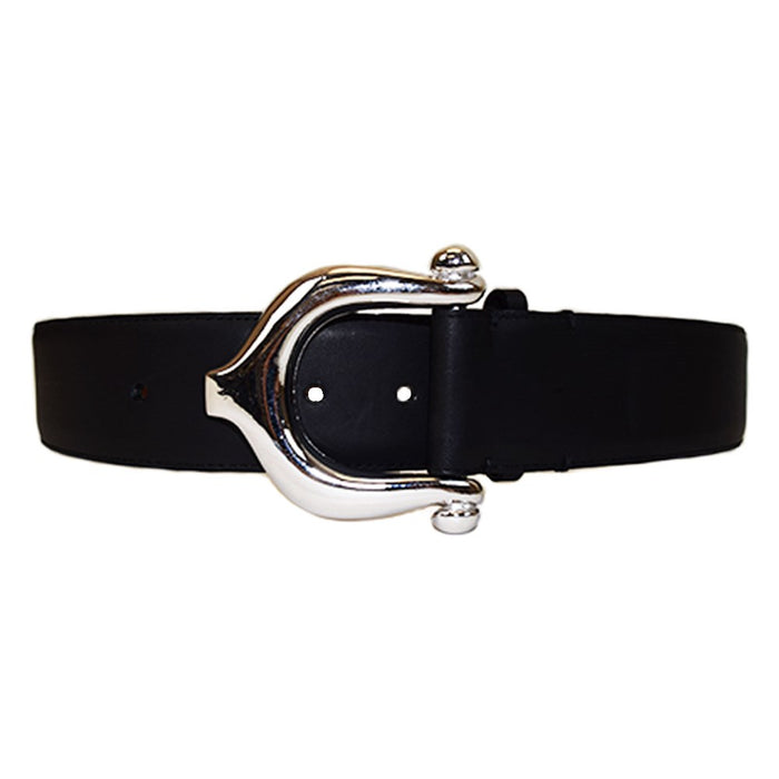 Leather Belt with Spur Buckle 1-1/2"