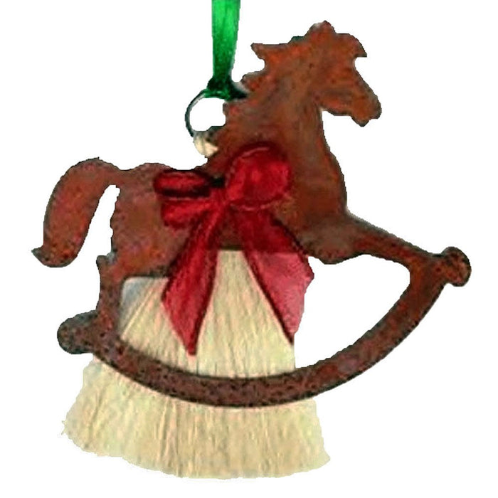 Cowboy Collectibles Horsehair Rocking Horse Ornament - Assorted