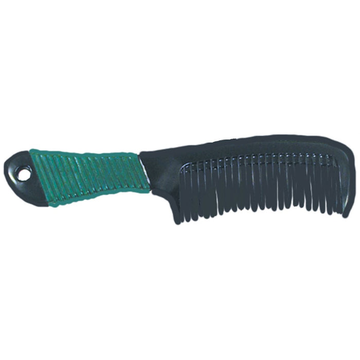 Black Comb with Green Grip Handle