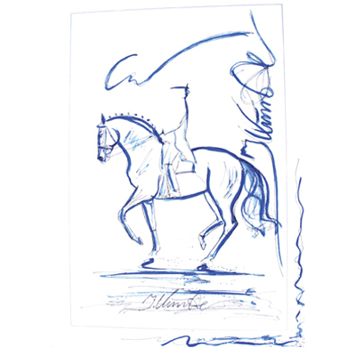 Na Pali (Dressage) Horse 19.75" X 27.5" Print