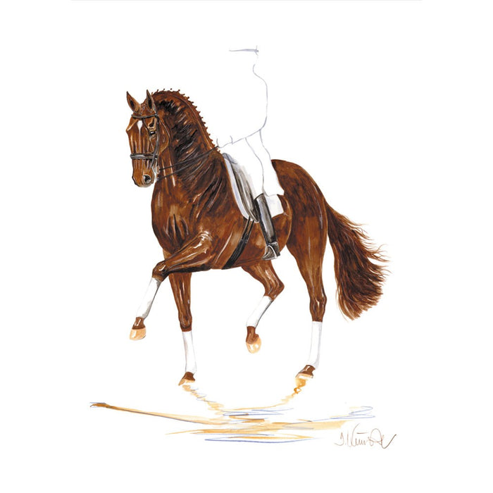 Brandy (Dressage) Horse 19.75" X 27.5" Print