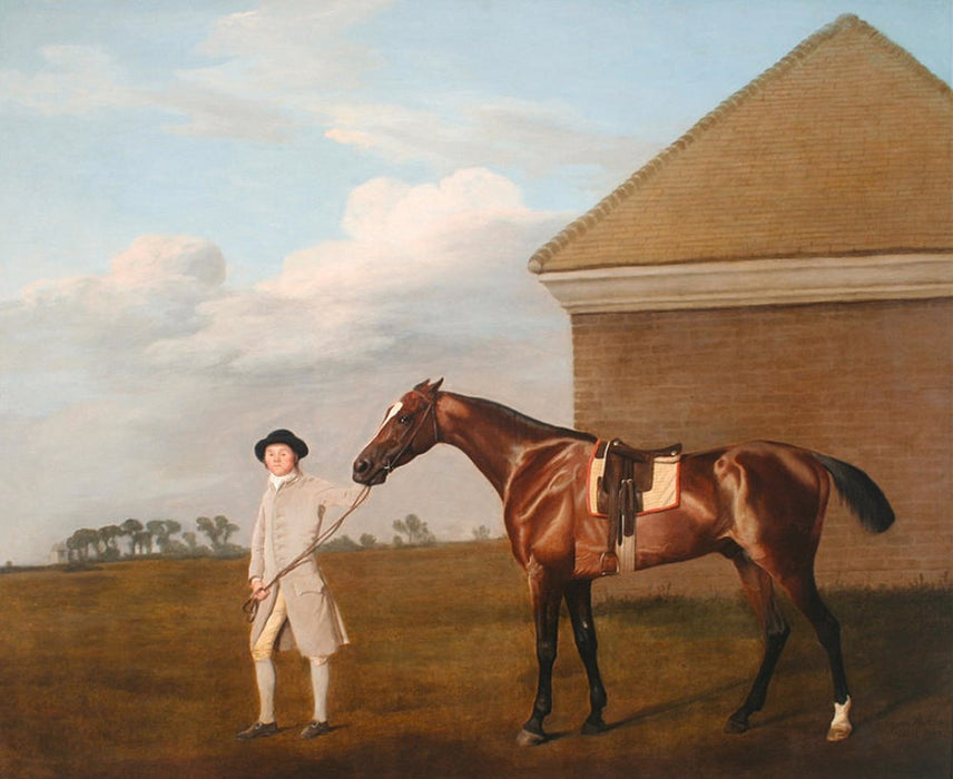 Firetail with His Trainer On Newmarket Heath Print