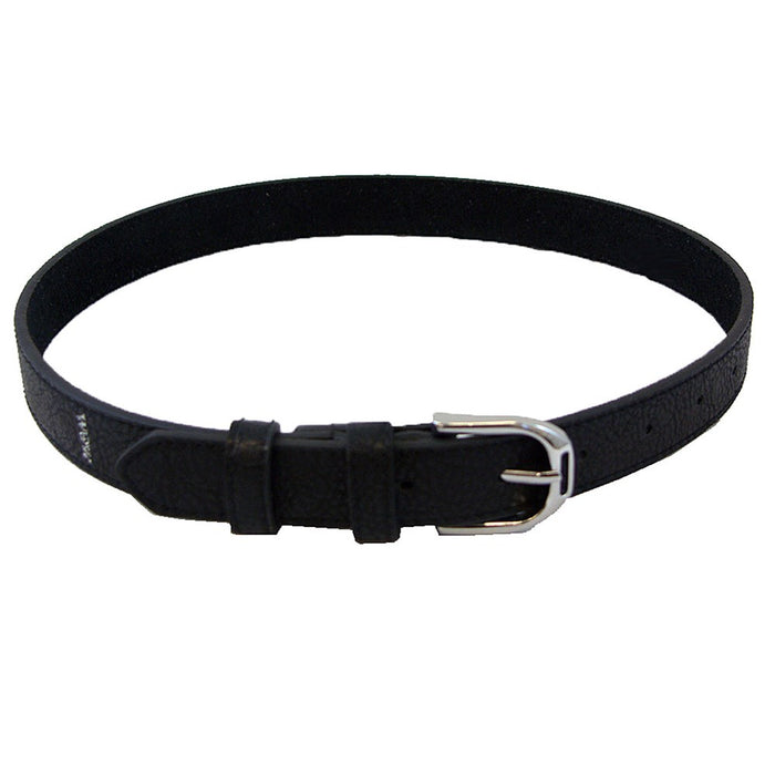 WOW 1" Leather Belt with Stirrup Buckle - Black